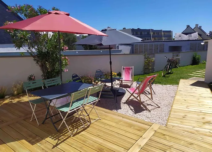 Maison rénovée avec jardin proche grande plage